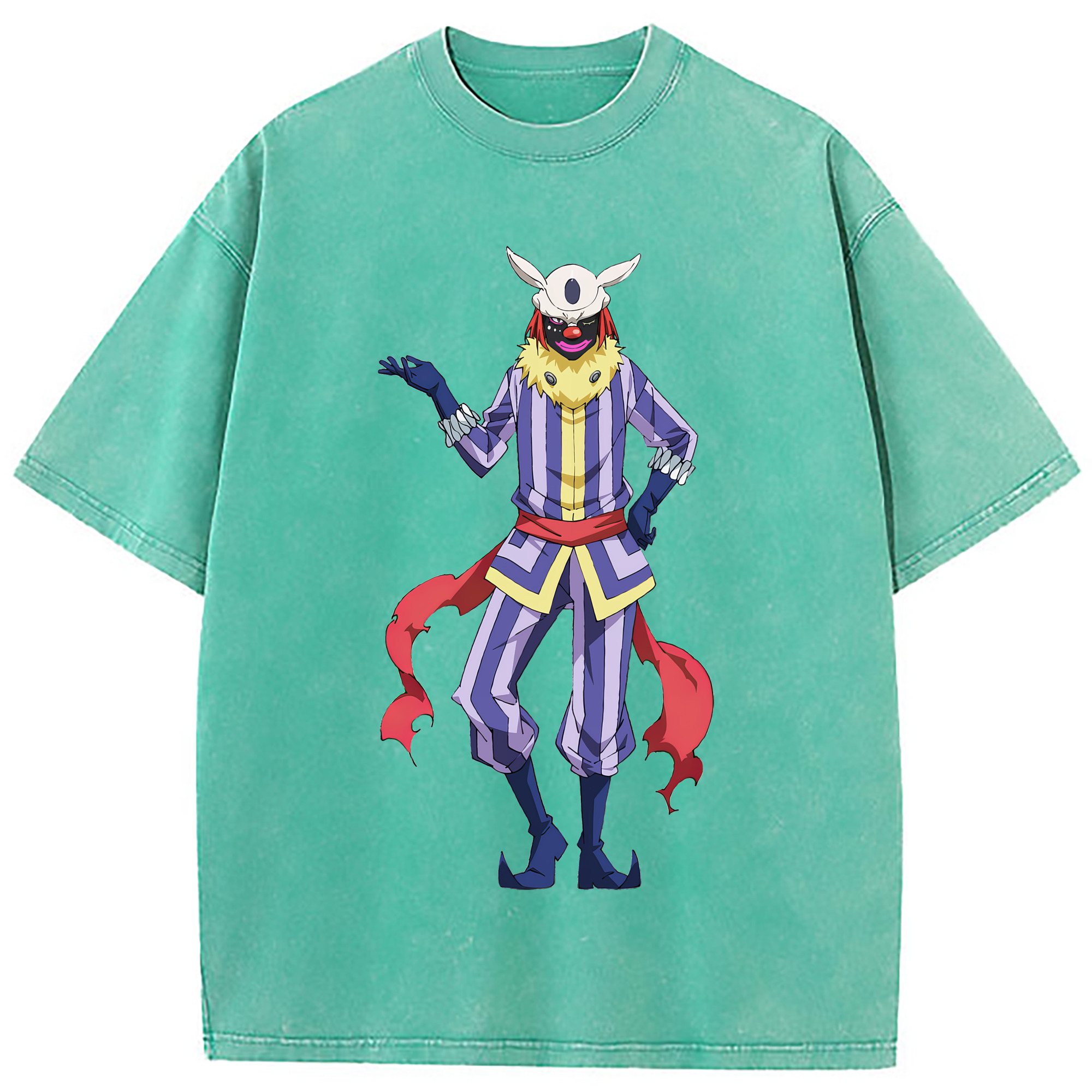 （画像用） 転スラ Regarding Reincarnated to Slime 綿100% ヴィンテージ風 半袖Tシャツ（フロントプリント）